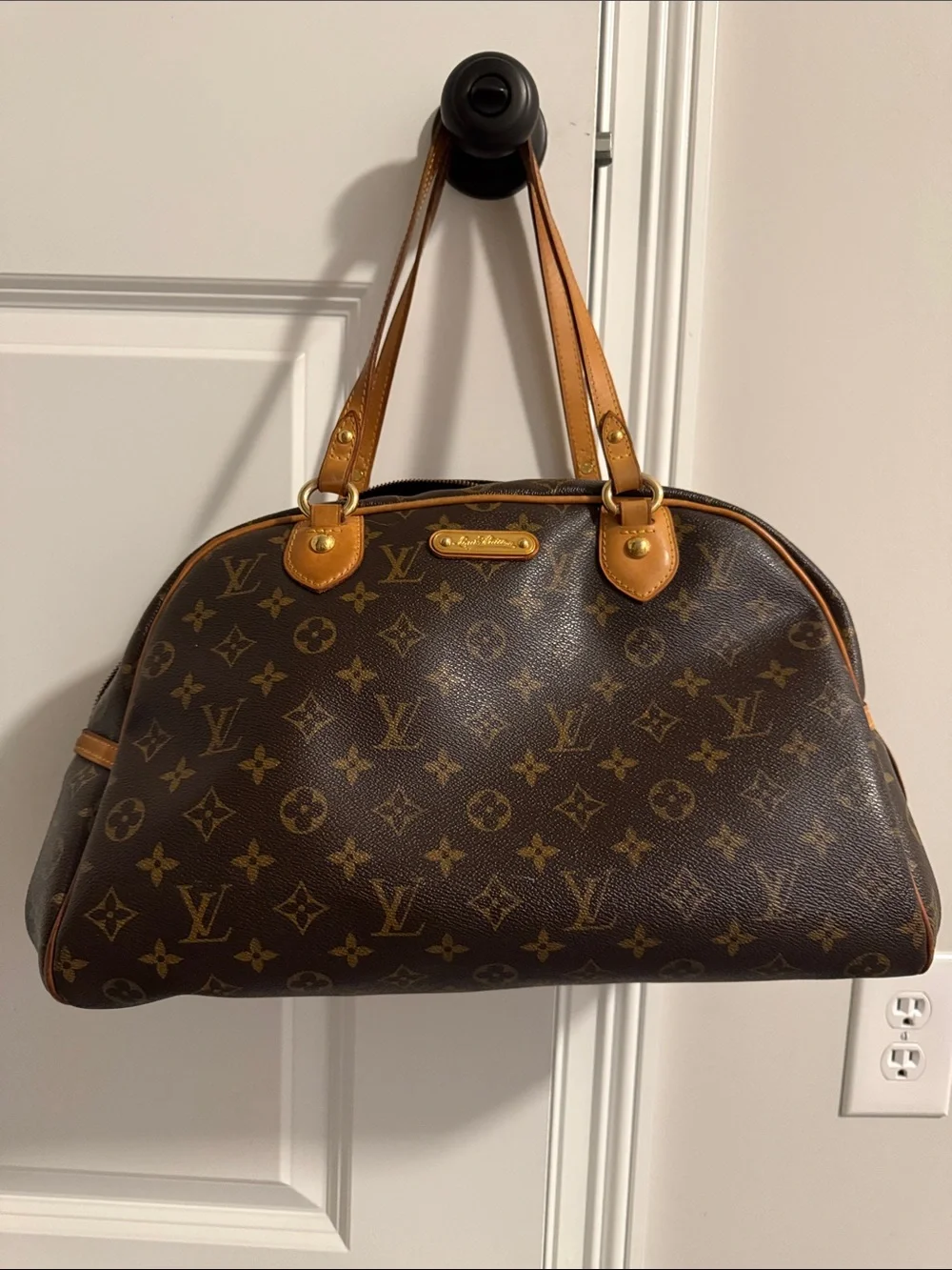 Louis Vuitton Monogram Canvas Satchel in Brown and Tan